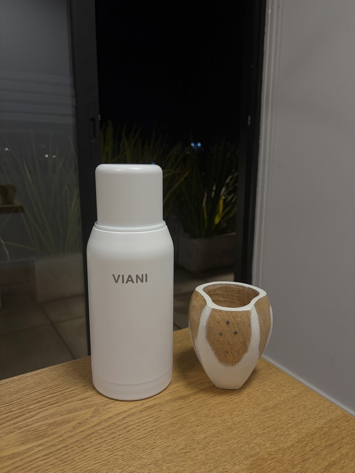 Kit Termo Blanco 750 ml + Mate Ranchero Blanco