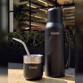 Termo VIANI Negro Classic 1LT + Mate de regalo