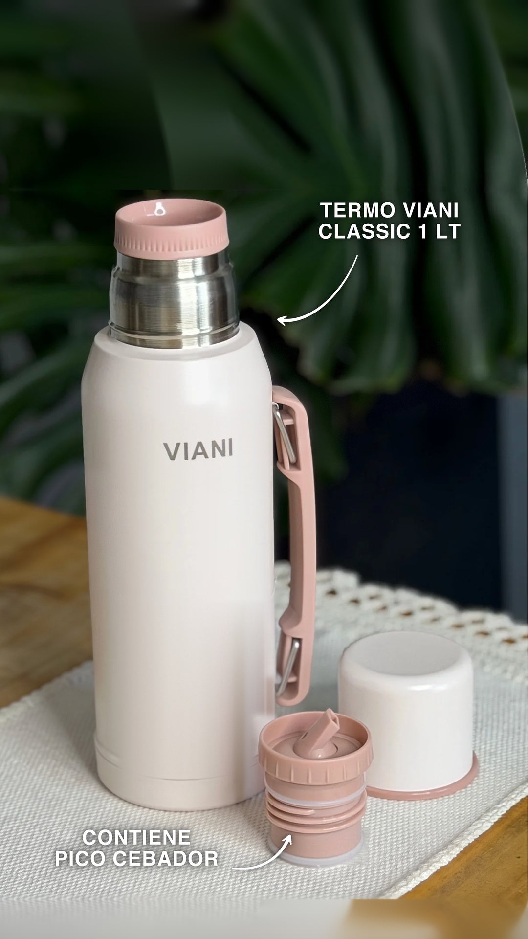 Termo VIANI Rosa Classic 1LT + Mate de regalo