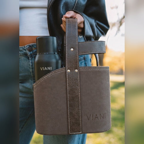 Kit Matero VIANI: Matera Tabac con termo negro 1 LT