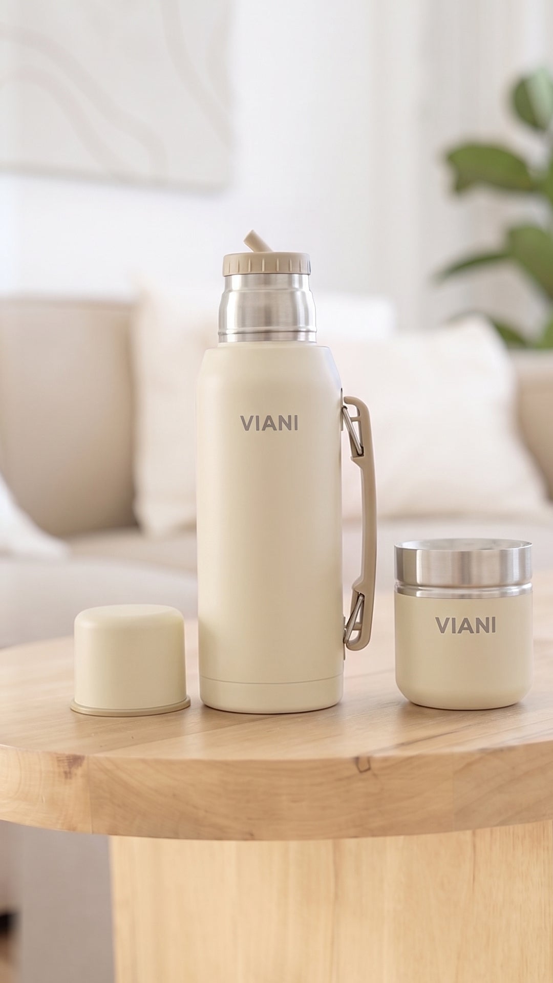 Termo VIANI Beige Classic 1LT + Mate de regalo