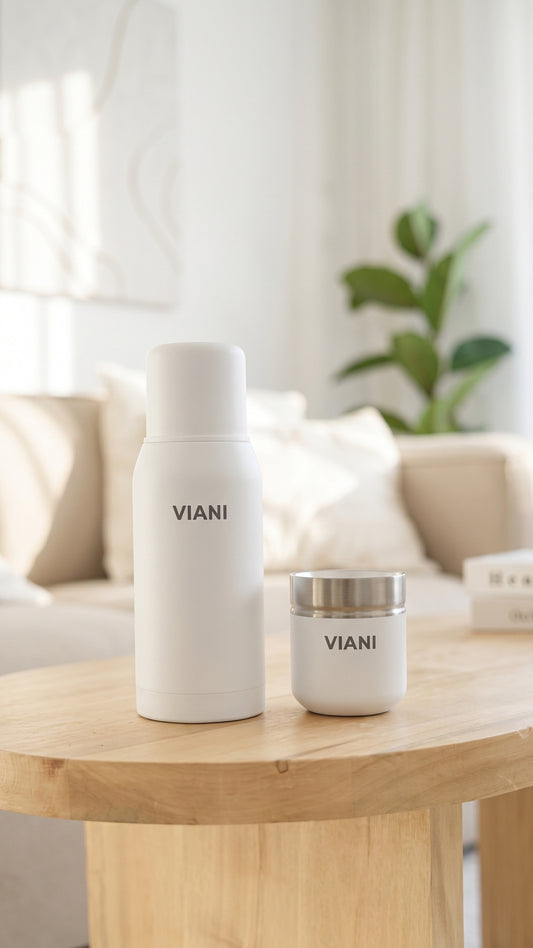Termo VIANI Blanco 750ml + Mate de regalo
