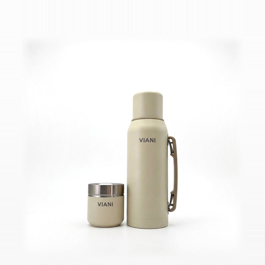 Termo VIANI Beige Classic 1LT + Mate de regalo