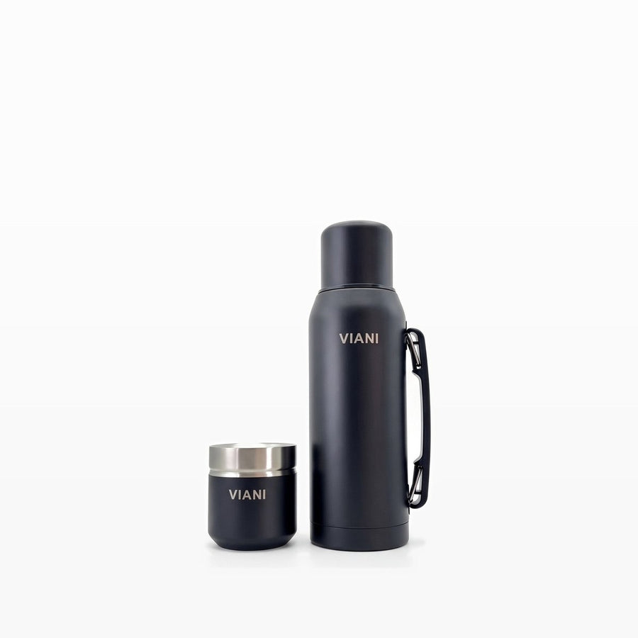 Termo VIANI Negro Classic 1LT + Mate de regalo